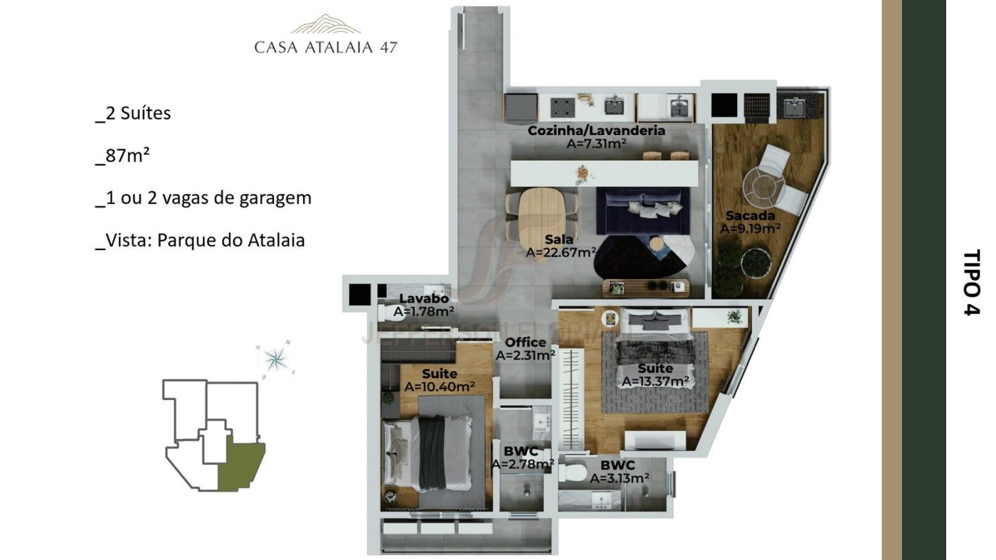Apartamento 2 suítes para Venda no bairro Fazenda em Itajaí